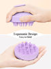 Picture of HEETA Hair Scalp Massager for Hair Growth, Shampoo Brush, Scalp Exfoliator with Soft Silicone Bristles, Scalp Scrubber for Dandruff Removal to Relieve Stress, Wet Dry Hair, Updated Material, Purple