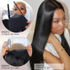 Picture of Wear and Go Glueless Wigs Human Hair Pre Plucked Pre Cut 6x4 Straight Lace Front Wigs Human Hair Wigs for Women No Glue Hd Lace Front Closure Ready to Wear Wigs 180% Density 20 Inch Natural Black