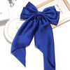 Picture of SUSULU Large Hair Bow Clips for Women Red Royal Blue Hair Bows Slides for Girls Satin Hair Barrettes with Long Ribbon Tail,Wedding Birthday Hair Accessories Pack of 2