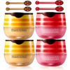 Picture of 4 Pcs Lip Balm Honey Pot, Honey & Strawberry Moisturizing Lip Mask Reduces Lip Lines, Prevention Dry and Cracked Lip Scrubs Exfoliator.(Honey & Strawberry)