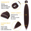 Picture of Braiding Hair Pre Stretched for Women Hair Extensions Box Braids Soft Synthetic Knotless Yaki Texture Hot Water Setting Braid Chocolate (30inch 3Packs)