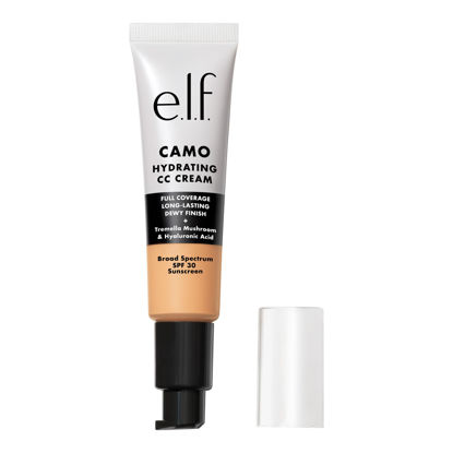 Picture of e.l.f. Hydrating Camo CC Cream, SPF 30, Color Correcting Full Coverage Foundation For A Dewy Finish, Vegan & Cruelty-Free, Light 250 W