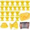 Picture of JANYUN 40 Pcs Yellow Silicone Hair Rollers (Including 20pcs Large & 20pcs Small Heatless Hair Curlers)