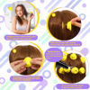 Picture of JANYUN 40 Pcs Yellow Silicone Hair Rollers (Including 20pcs Large & 20pcs Small Heatless Hair Curlers)