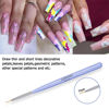 Picture of Lofuanna Nail Art Liner Brushes Set 5PCS UV Gel Polish Painting Acrylic Nail Brushes Nail Art Design Tools Drawing Pens for Home Use and Professional Nail Salon Sizes 7/9/11/15/20mm