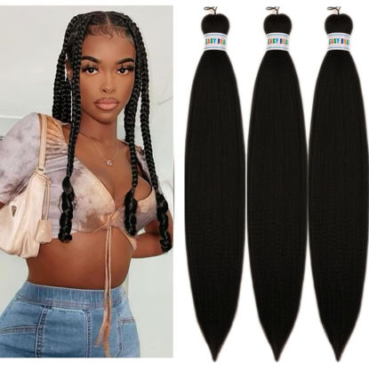 Picture of Black Braiding Hair Pre Stretched Braid in Hair Extensions for Black Women