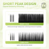 Picture of NAGARAKU Individual Eyelash Extensions, Luxury Collected Classic Single Lashes Upgraded 3rd Generation Soft Natural Beauty Salon Professional Lash Supplies 16 Rows Matte Black -0.10 D Curl 7-15mm Mix