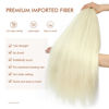 Picture of DIFUNEE Pre-stretched Braiding Hair - 18 Inch 8 Packs Off-White Mid-Length Braiding Hair For Twist or Box Braids, Yaki Texture Hot Water Setting Synthetic Braiding Hair Extensions (18 Inch, #613-8P)