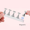 Picture of Etercycle Nail Stand Acrylic Nail Art Display Stand Practice Nail Holder for Painting Nails Magnetic Practice Stands with Double-sided Tape For Home DIY Salon Supplies (Silver)
