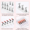 Picture of Etercycle Nail Stand Acrylic Nail Art Display Stand Practice Nail Holder for Painting Nails Magnetic Practice Stands with Double-sided Tape For Home DIY Salon Supplies (Silver)