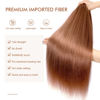 Picture of DIFUNEE Pre-stretched Braiding Hair - 12 Inch 8 Packs Brown Mid-Length Braiding Hair For Twist or Box Braids, Yaki Texture Hot Water Setting Synthetic Braiding Hair Extensions (12 Inch, #30-8P)