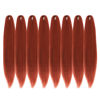 Picture of DIFUNEE Pre-stretched Braiding Hair - 18 Inch 8 Packs Orange Mid-Length Braiding Hair For Twist or Box Braids, Yaki Texture Hot Water Setting Synthetic Braiding Hair Extensions (18 Inch, #350-8P)