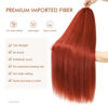 Picture of DIFUNEE Pre-stretched Braiding Hair - 18 Inch 8 Packs Orange Mid-Length Braiding Hair For Twist or Box Braids, Yaki Texture Hot Water Setting Synthetic Braiding Hair Extensions (18 Inch, #350-8P)