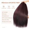 Picture of DIFUNEE Pre-stretched Braiding Hair - 22 Inch 8 Packs Burgundy/Wine Red Long Braiding Hair For Twist or Box Braids, Yaki Texture Hot Water Setting Synthetic Braiding Hair Extensions (22 Inch, 99J-8P)