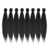 Picture of DIFUNEE Pre-stretched Braiding Hair - 18 Inch 8 Packs Medium Brown Mid-Length Braiding Hair For Twist or Box Braids, Yaki Texture Hot Water Setting Synthetic Braiding Hair Extensions (18 Inch, #4-8P)