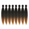 Picture of DIFUNEE Pre-stretched Braiding Hair - 28 Inch 8 Packs Ombre Brown Super Long Braiding Hair For Twist or Box Braids, Yaki Texture Hot Water Setting Synthetic Braiding Hair Extensions (28 Inch, T30-8P)