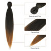 Picture of DIFUNEE Pre-stretched Braiding Hair - 28 Inch 8 Packs Ombre Brown Super Long Braiding Hair For Twist or Box Braids, Yaki Texture Hot Water Setting Synthetic Braiding Hair Extensions (28 Inch, T30-8P)