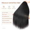 Picture of DIFUNEE Pre-stretched Braiding Hair - 14 Inch 8 Packs Dark Brown Mid-Length Braiding Hair For Twist or Box Braids, Yaki Texture Hot Water Setting Synthetic Braiding Hair Extensions (14 Inch, #2-8P)