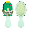 Picture of DINATIS Toddler Hair Brush - Mini Hair Brush for Kids - Travel Brush for Boys and Girls - Baby Detangler Brush for Thin Hair - Dinosaur Brush with Air Cushion - Green