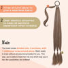 Picture of SEIKEA Long Braided Ponytail Extension with Hair Tie Straight Wrap Around Hair Extensions Ponytail Natural Soft Synthetic Hair Piece Daily Wear 26 Inch 140 Gram Dark Ash Blonde with Highlights