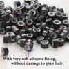 Picture of 2500pcs Hair Extentions Micro Rings Links Beads, 5mm Silicone Lined Beads for Human Hair Extensions Tool-Dark Brown