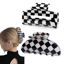 Picture of Womens Checkered Hair Clip Large Checkered Claw Clips Black And White Jaw Clip,2pack