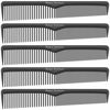 Picture of Styling Comb (5 Pack) | Professional 7 Inch Black Carbon Fiber Anti Static Chemical And Heat Resistant Comb For All Hair Types | Fine and Wide Tooth Comb For Men and Women | By Bardeau Essentials