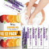 Picture of nbc BeautiLab Pedicure Kit Foot Soak Set: Bubble Salt, Sugar Scrub, Massage Mask, Massage Lotion in a Box, 4 Step Foot Spa Kit for Dry Feet, Softens Calluses, Tired Feet（3 Set Lavender)