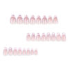 Picture of French Tip Almond Press on Nails Medium Fake Nails Full Cover Small Heart and Bow False Nails Glossy White French Nail Tips Cute Valentine’s Day Acrylic Nails Kit Almond Stick on Nails for Women