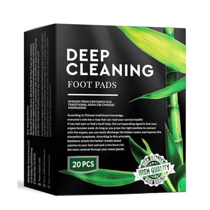 Picture of Foot Paches, Premium Deep Cleansing Foot Pads, Bamboo Foot Paches, Ginger Foot Pads for Promoting Sleeping, Relieving Fatigue and Relaxing Muscles & Tendons and Eliminate Moisture 20 Packs
