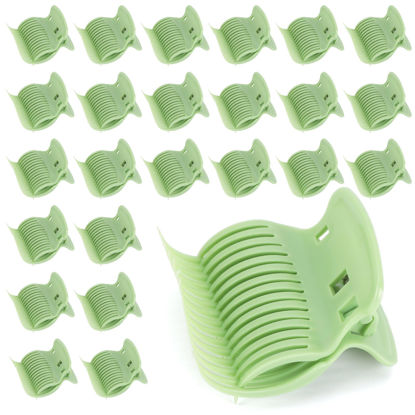 Picture of Tbestmax 24 Hot Roller Clips for Hair Curler Claw Clip Replacement Hair Section Styling for Women Girls Green