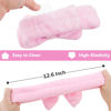 Picture of Ondder Spa Headband for Washing Face 8 Pack Pink Skincare Headbands for Women Girls Terry Cloth Cute Bow Head Bands