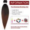 Picture of Pre-Stretched Braiding Hair Extension Ombre Natural Black To Brown Crochet Braiding Hair 20 Inch 8 Packs Hot Water Setting Professional Yaki Synthetic Hair For Twist Braids (20Inch,#1B/30)