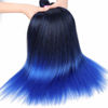 Picture of Dorsanee Ombre Blue Braiding Hair Pre Stretched 20 Inch 6 Packs Braiding Hair Extensions for Crochet Box Braids Twists Locs Hair Itch Free Soft Yaki Texture Hot Water Setting (20inch,#1B/Blue)