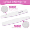 Picture of 50Pcs Nail File Set, Emery Board Nail Files 100/180 Grit for Poly Nail Extension Gel and Acrylic Nails Nail File for Natural Nails Nail Filers Manicure Tool