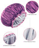 Picture of Aquior Shower Caps, Reusable Shower Cap for Women, Double Layer Waterproof Hair Cap, Large Size for All Hair Lengths,for Girls Spa Home Salon Use (purple)