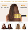 Picture of KTKUDY Detangling Brush Getting Knots Out without Pain - Boar Bristles Hair Brush Make Hair Shiny & Healthier Vented Detangler Brush for Women Men Kids Wet and Dry Hair (Yellow & Gold)