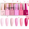 Picture of CANNI 9ml Hema-Free Gel Nail Polish Set- 6Pcs Light Pink Nail Gel Manicure Kit, Soak Off LED Polish DIY at Home Salon Gifts for Women Girls