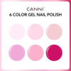 Picture of CANNI 9ml Hema-Free Gel Nail Polish Set- 6Pcs Light Pink Nail Gel Manicure Kit, Soak Off LED Polish DIY at Home Salon Gifts for Women Girls