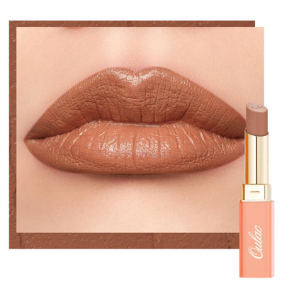 Picture of Oulac Color Rich Satin Lipstick - Light Brown Full Coverage Lip Color, Creamy Silky-Smooth, Moisturizing, Satin Matte Finish, Infused With Shea Butter, Vegan & Clean Beauty, 4g, SG10 Bailey