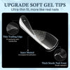 Picture of Luckyfairy Short Coffin Nail Tips, Soft Gel Pre-Shaped Acrylic Short Ballerina Fake Nails, Half Matte Full Cover Clear Press on Flase Nail Tips for Nail Extension Home DIY 360pcs/12 Sizes Gelly Tips