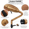 Picture of TEPENAR Bonnet Hair Dryer Attachment: Upgraded Extra Large Adjustable Hair Dryer Cap - Easy to Use for Natural Curly Textured Hair Care Styling Fast Drying - Gold
