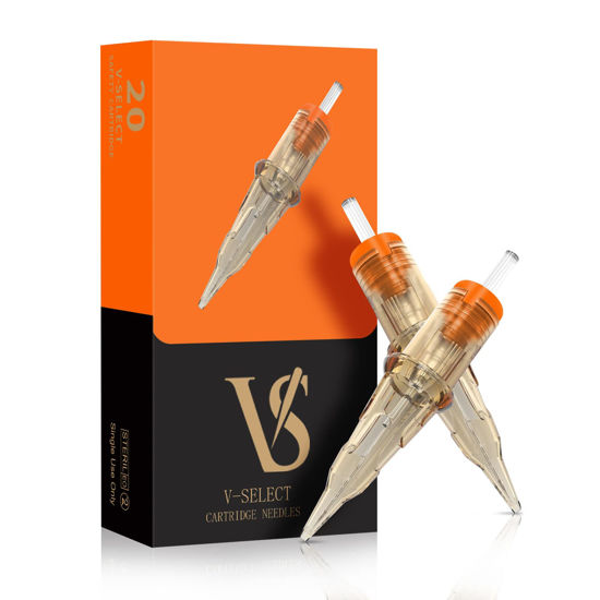 Picture of EZ Tattoo Cartridge Needles - 20Pcs #12 (9RS) Standard Round Shader Disposable Tattoo Needles Cartridges for Rotary Tattoo Machine Pen Gun - V SELECT