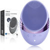 Picture of Face Scrubber Facial Cleansing Brush : COSLUS Portable Silicone Waterproof Rechargeable Face Wash Brush, 5 Cleansing Modes, Electric Deep Cleaning for Men & Women, Removing Blackhead, Exfoliating