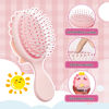 Picture of DINATIS Toddler Detangler Massage Hair Brush with Air Cushion for Thin Kids Hair - Pink