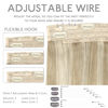 Picture of WENNALIFE Wire Hair Extensions (Increase 50% Lifespan) Real Human Hair 22 inch 150g Dirty Blonde Highlighted Bleach Blonde Remy Real Hair Extensions Invisible Wire Hair Extensions Human Hair Fish Line