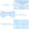 Picture of Ondder 8 Pcs Blue Spa Headband Makeup Headband Fuzzy Skincare Headbands Terry Cloth Face Wash Headband Head Band for Skin Care Make Up Headbands for Women Makeup Bow Hair Band for Washing Face