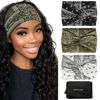 Picture of S&N Remille Wide Boho Headbands for Women Extra Large Turban Headband Hairband Hair Twisted Knot Accessories 3 Pack