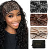 Picture of S&N Remille Wide Boho Headbands for Women Extra Large Turban Headband Hairband Hair Twisted Knot Accessories 3 Pack