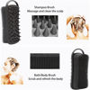 Picture of 2 PC Silicone Exfoliating Body Scrubber, 2 in 1 Silicone Body Shampoo Brush, Soft Silicone Loofah for Sensitive Skin, Shower Silicone Hair Scalp Massager, Easy to Clean, Lather Well (Black&Green)